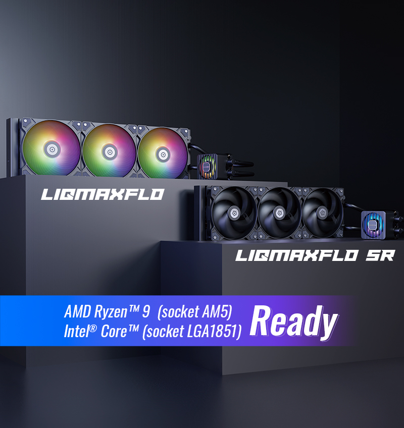 LIQMAXFLO AIO Cooler, support LGA 1851 and AM5 sockets