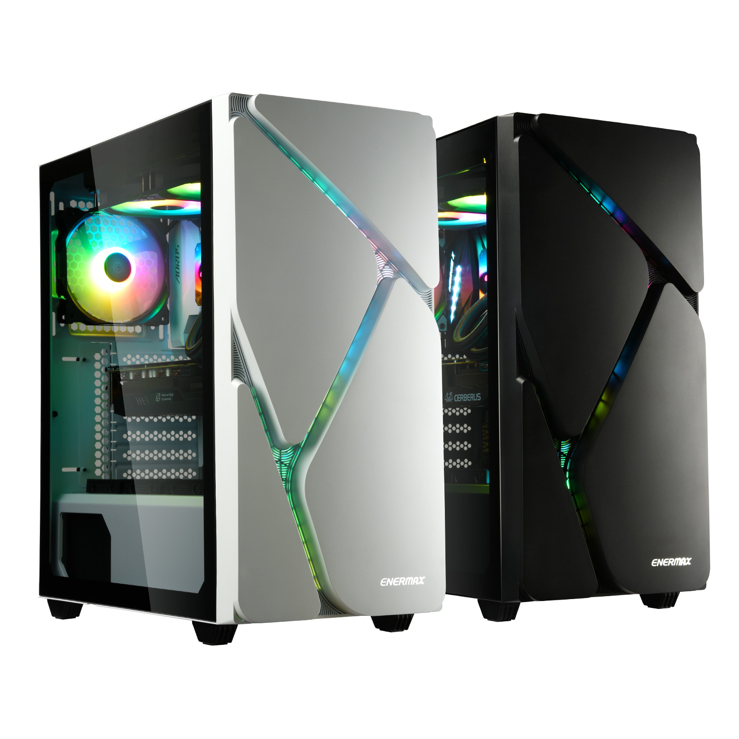 Ms30 Marbleshell Ms30 Mid Tower Black White Pc Case Products Enermax Technology Corporation